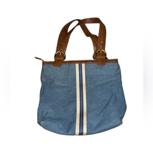 Vintage Y2K Upcycled Coach Patchwork Denim Tote Bag - Picture 2 of 7